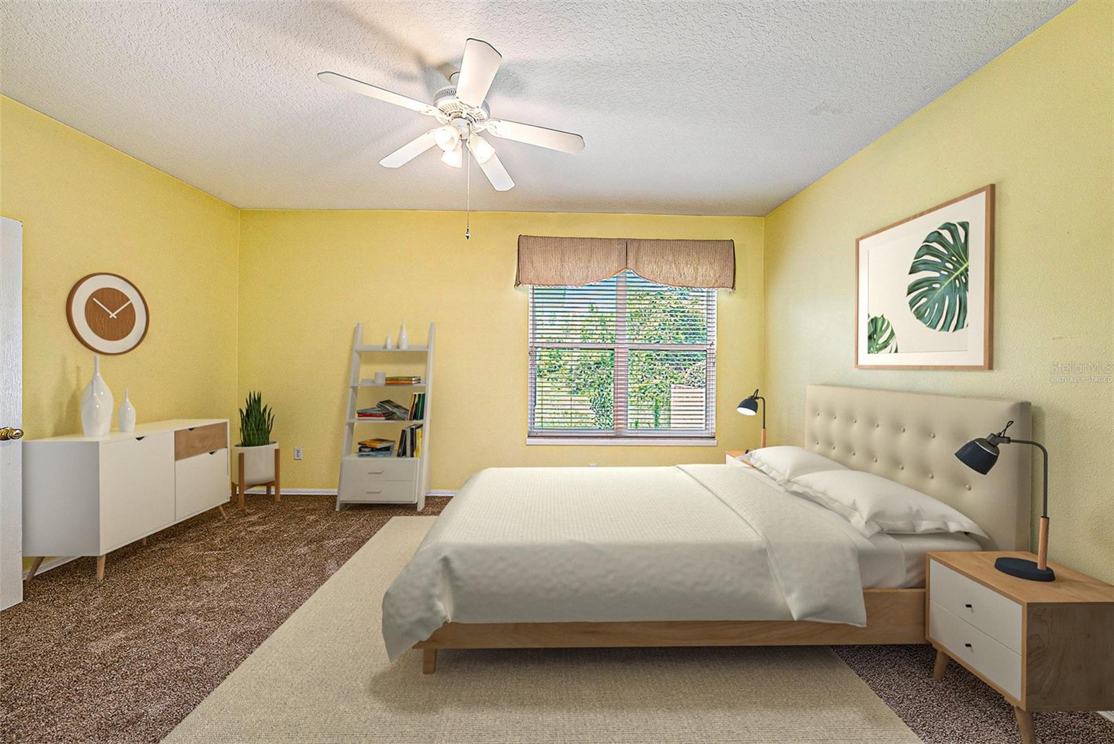 Virtually staged-Primary bedroom