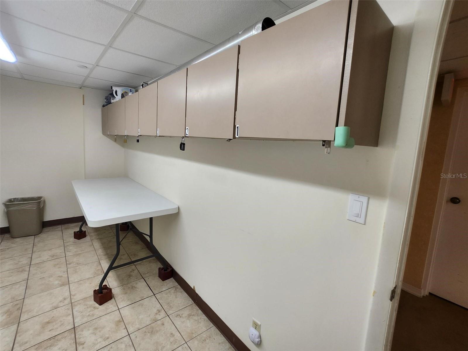 STORAGE LOCKER IN THE LAUNDRY AREA