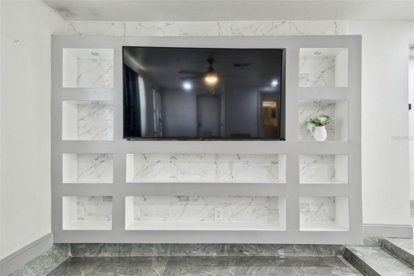 Built ins with lighting