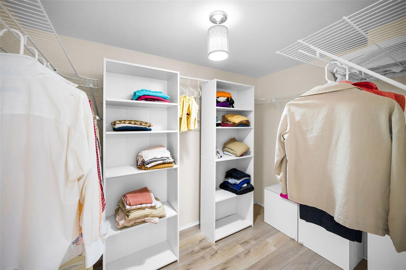 Primary bedroom with walk-in closet