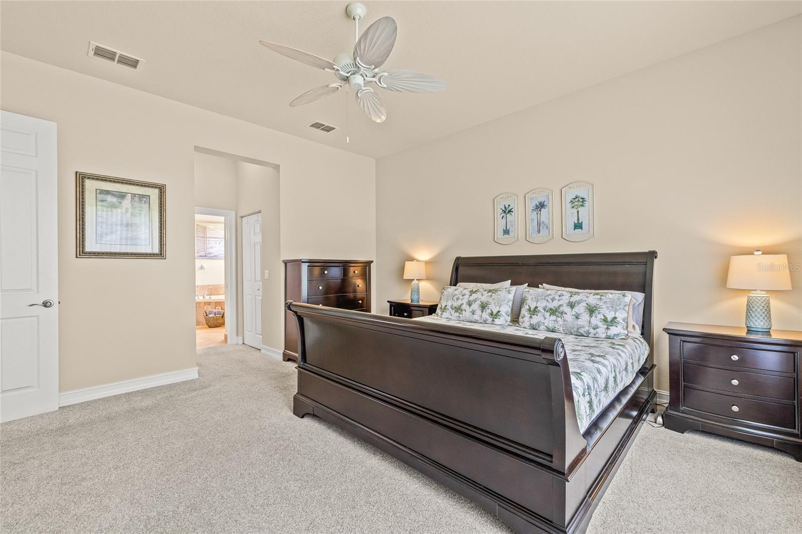 Master Bedroom with two walk in closets and Master Bathroom
