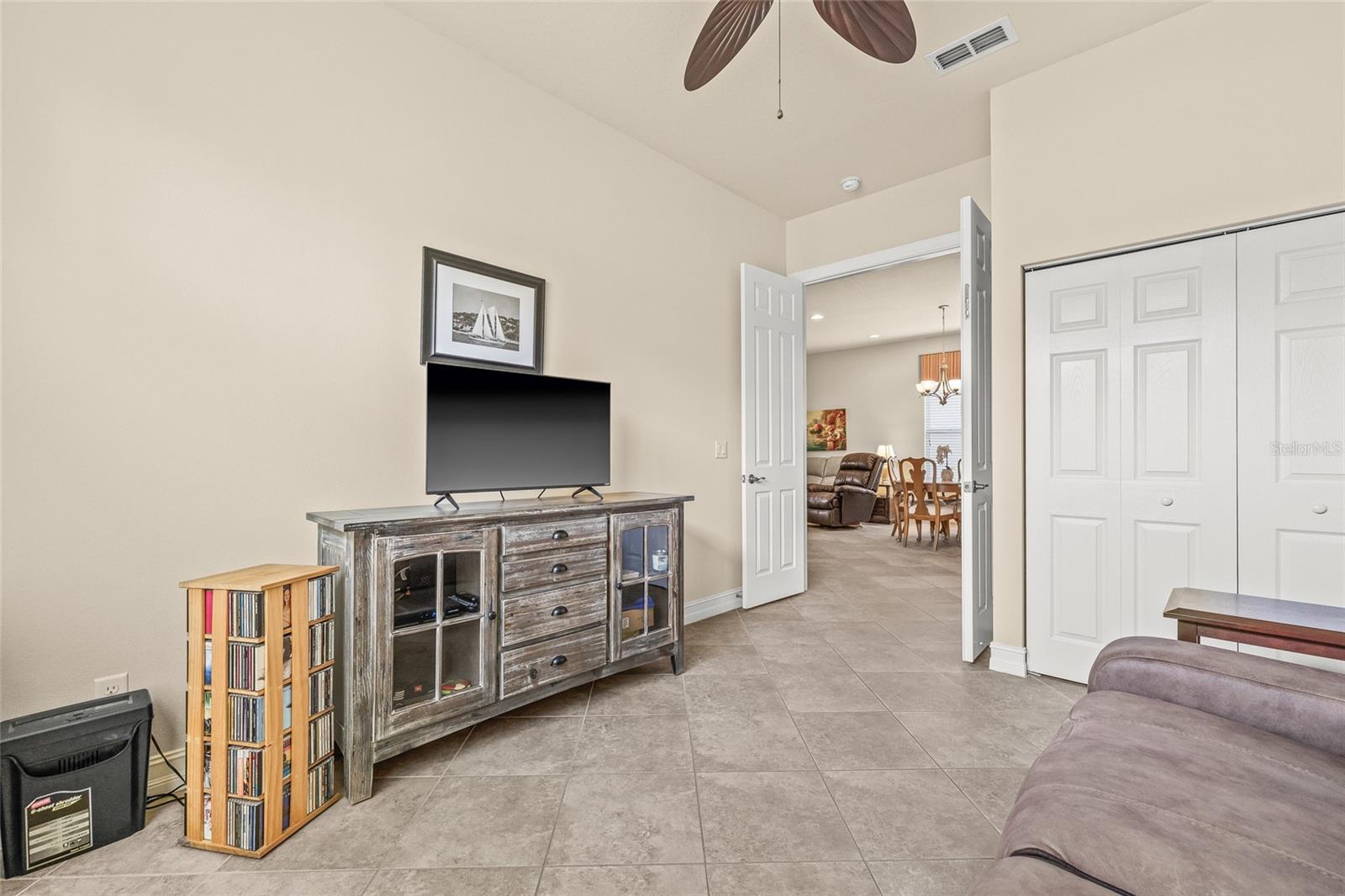 3rd Bedroom or Sitting Room with French Doors