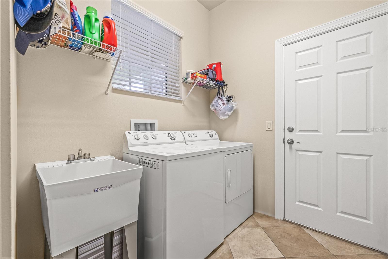 Garage Door Leads into Laundry Room