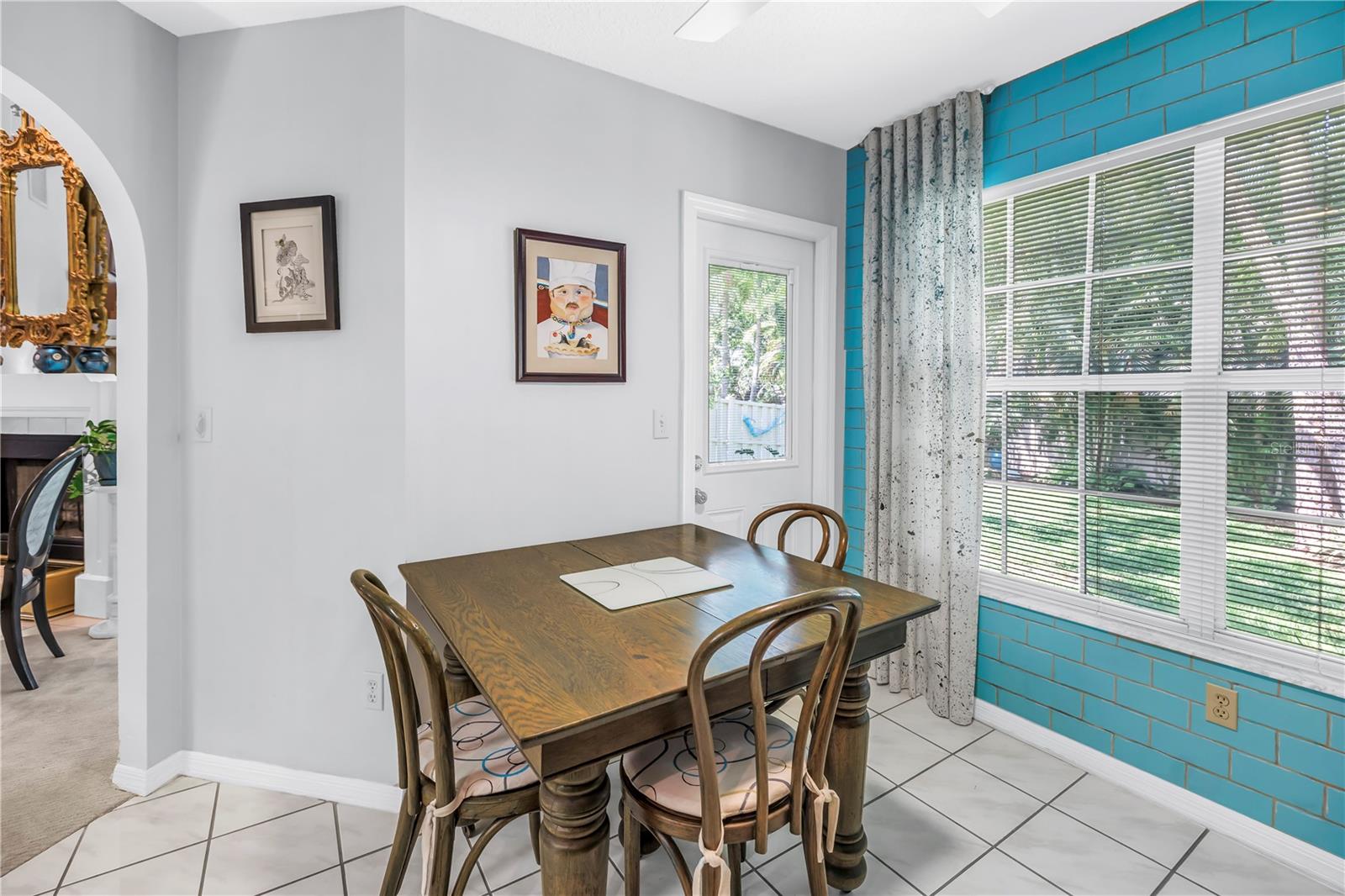Breakfast Room or Dinette with view of gorgeous backyard