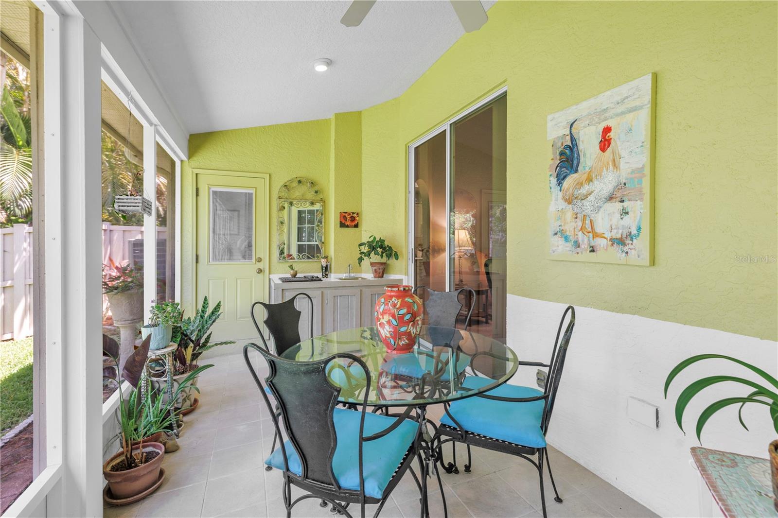 Porch is accessible from the Living Room, the Kitchen and the Primary Bedroom