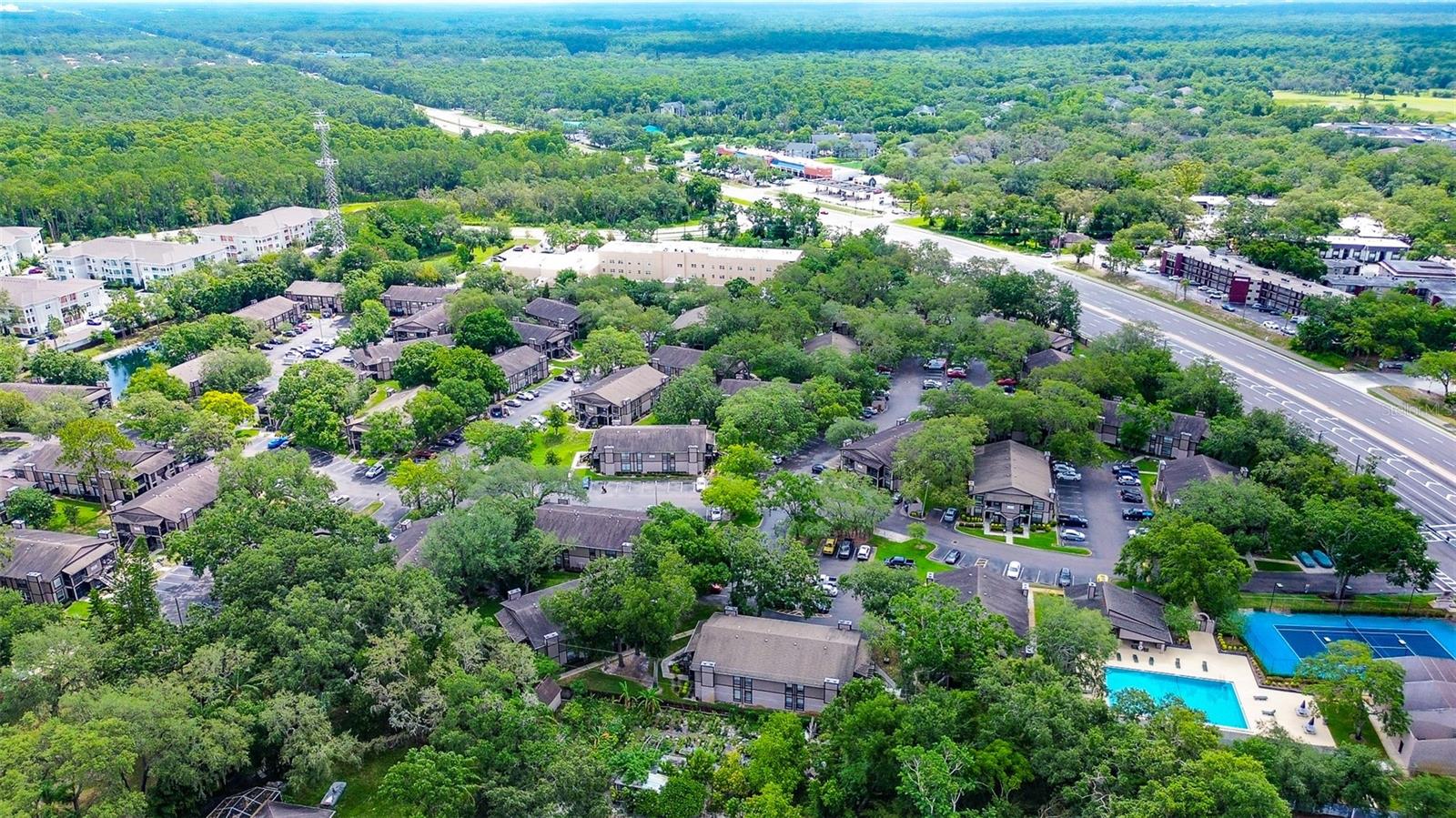 Aerial of community and Tampa Palms area