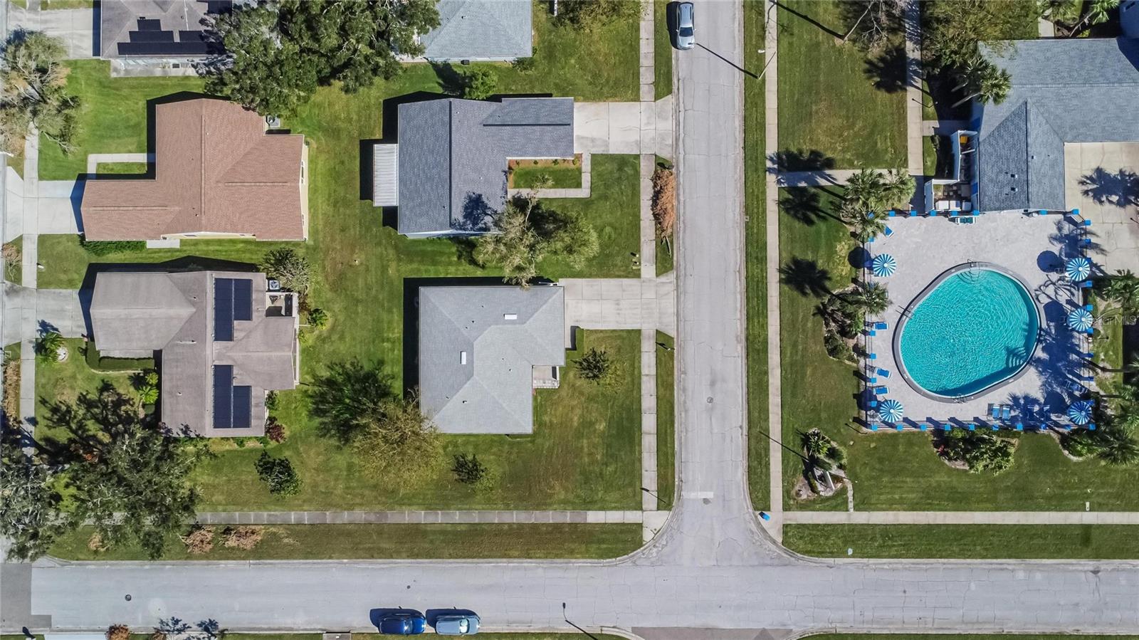 Corner lot direclty across from community pool.