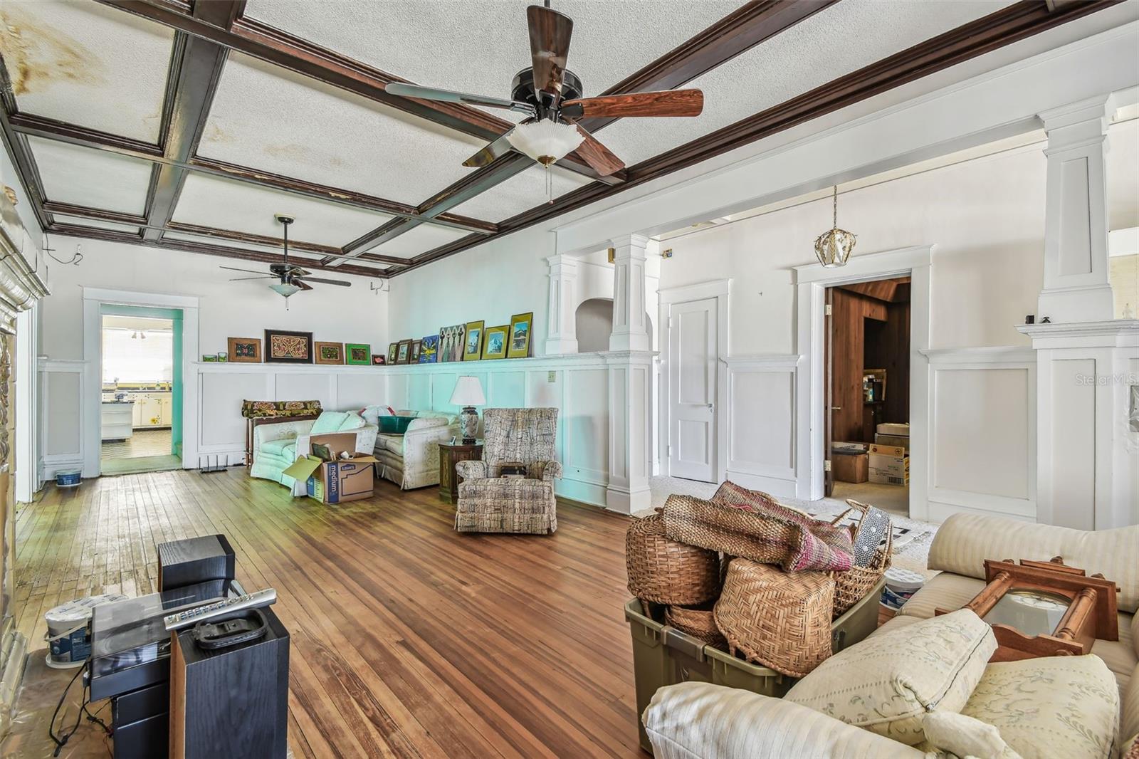 Formal living room - a grand space with beautiful architectural details