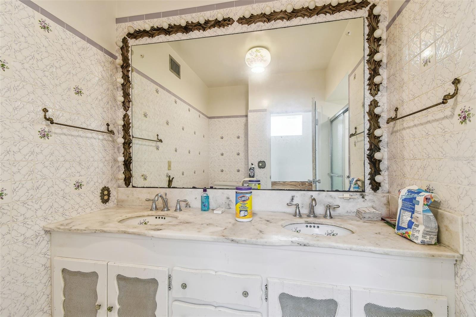 Double vanities in primary bathroom