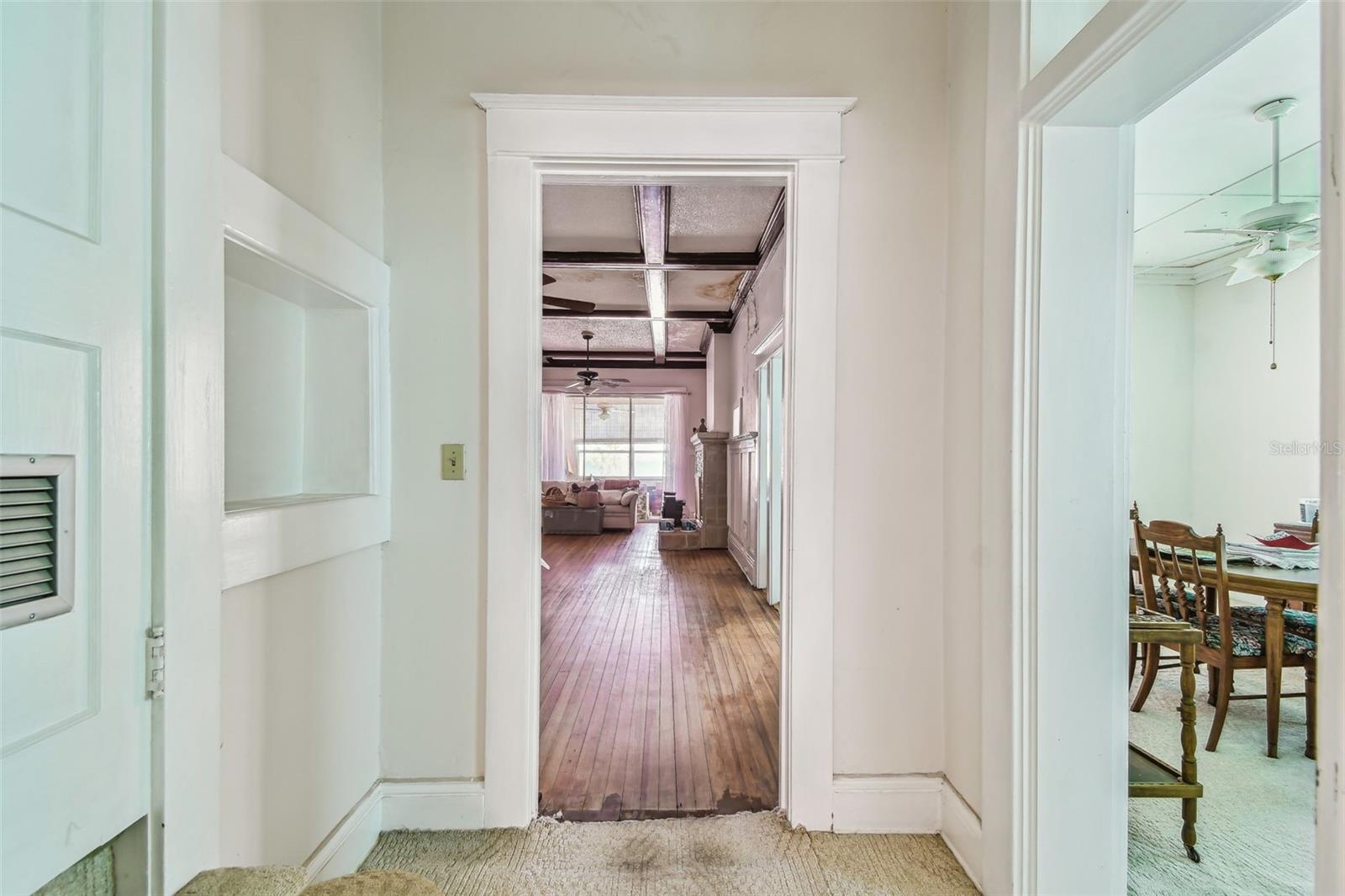 Hall to formal dining room & living room