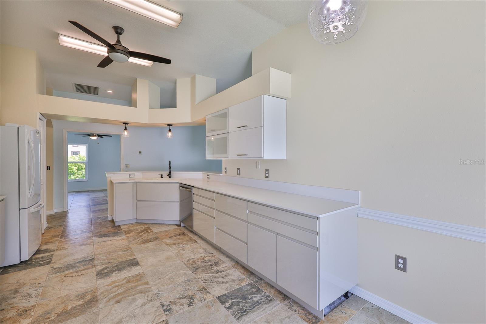 Kitchen from Dinette looking to Bedroom 2 and Great Room