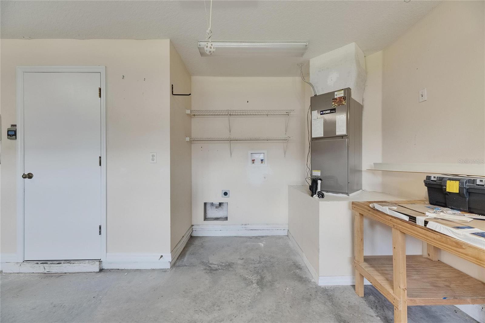 Washer / Dryer connections in garage