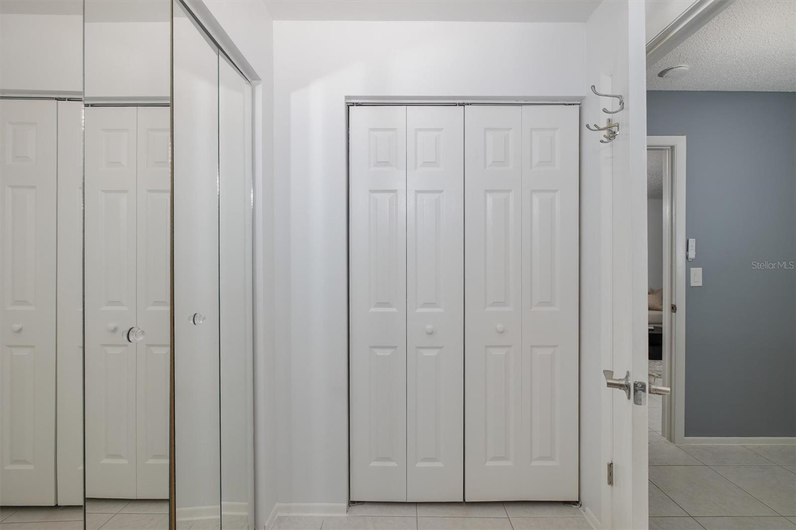 Two more standard size closets in primary bathroom