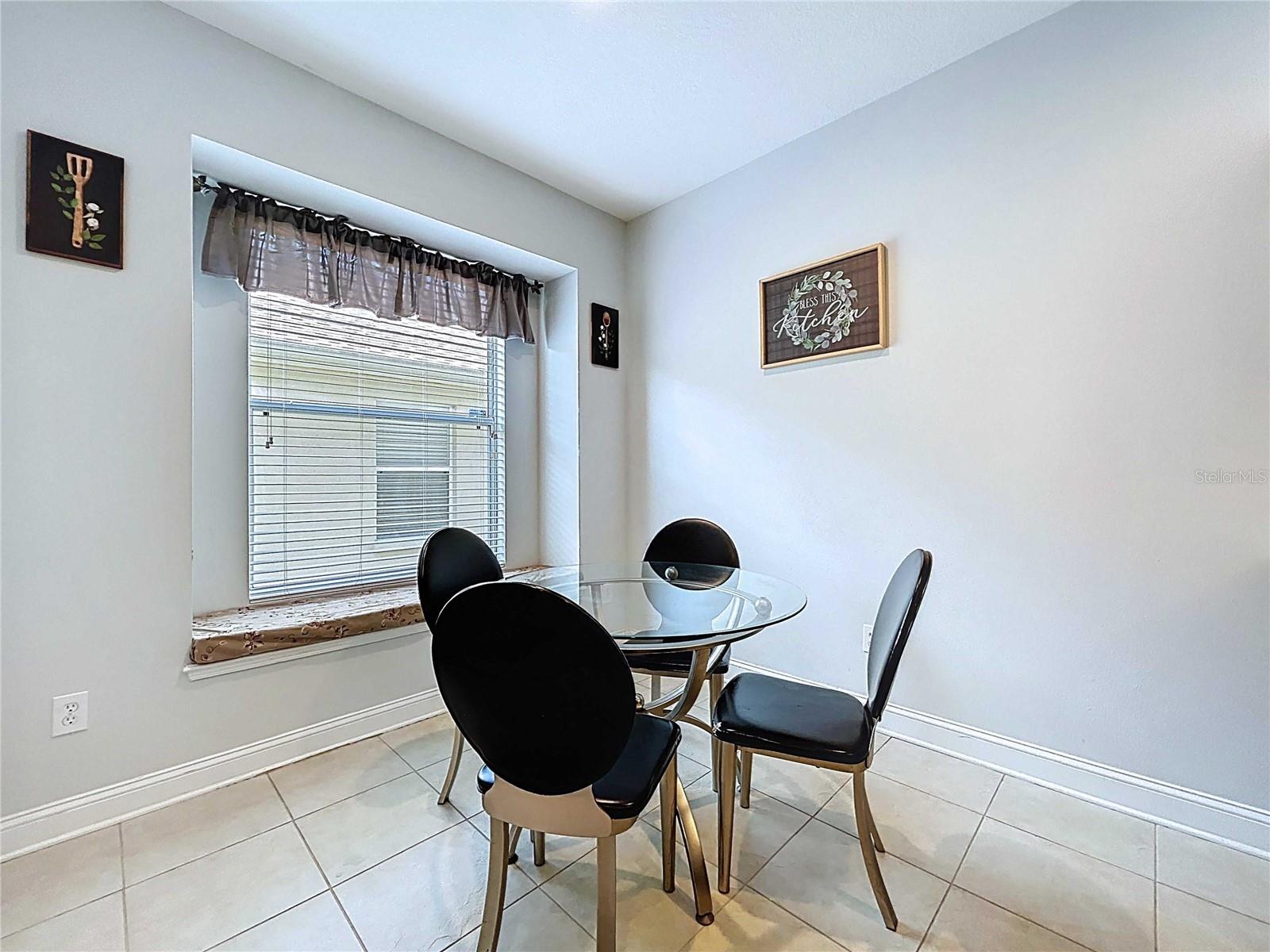 Eat-in area with built in bench