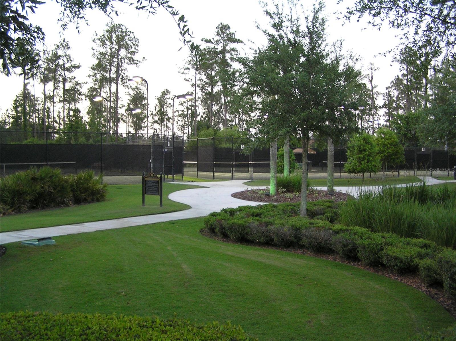 Walk-way to tennis courts