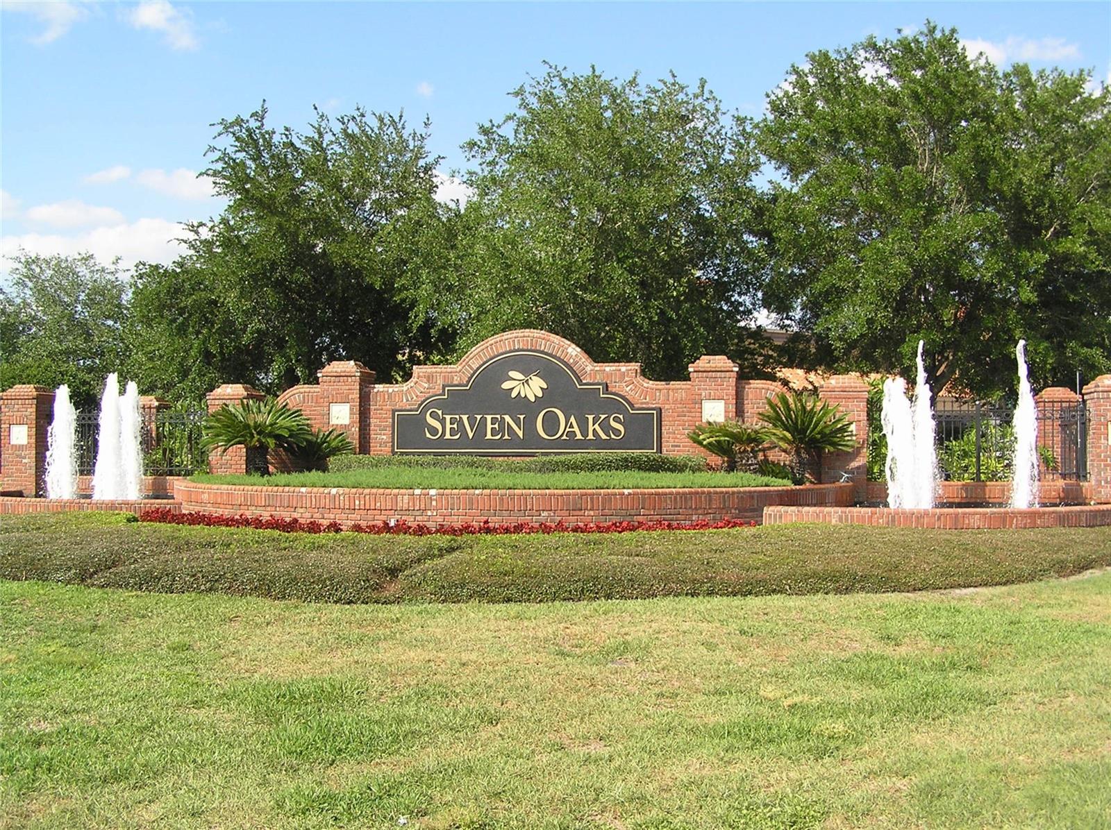 Seven Oaks entrance sign