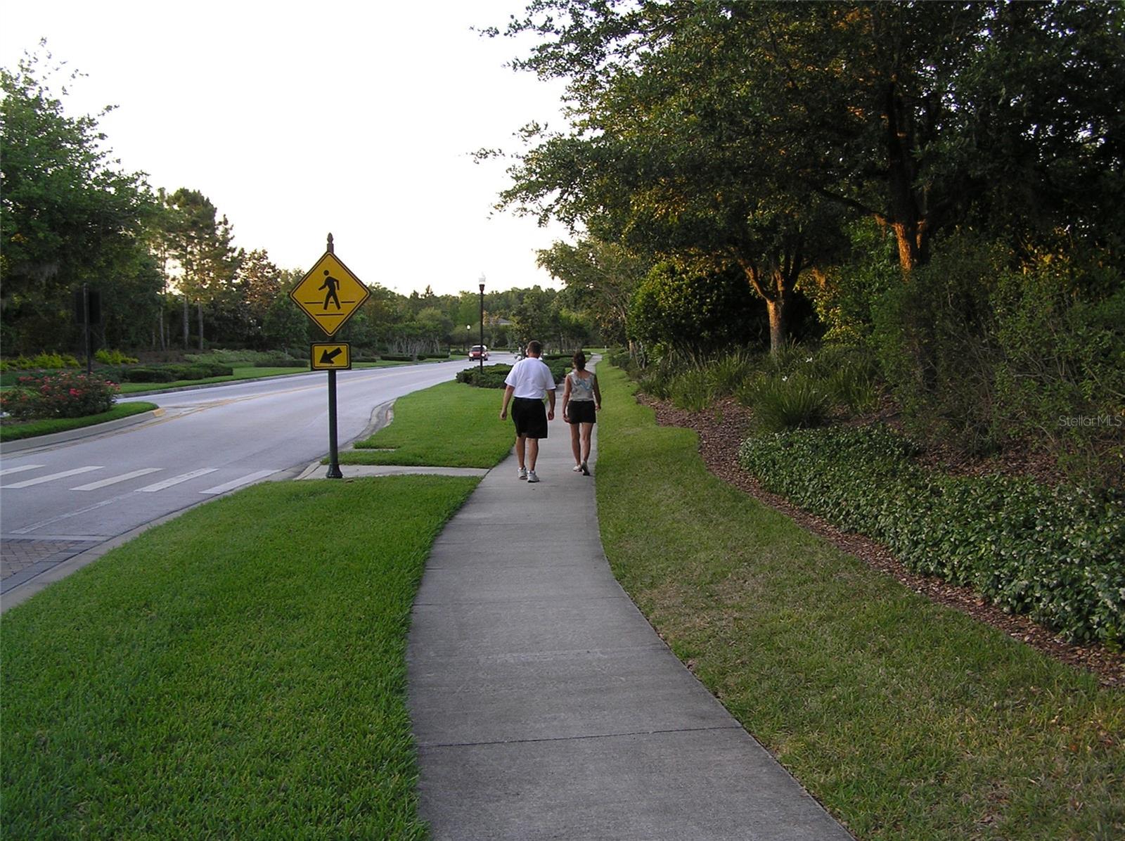 Many sidewalks that meander throughout picturesque Seven Oaks