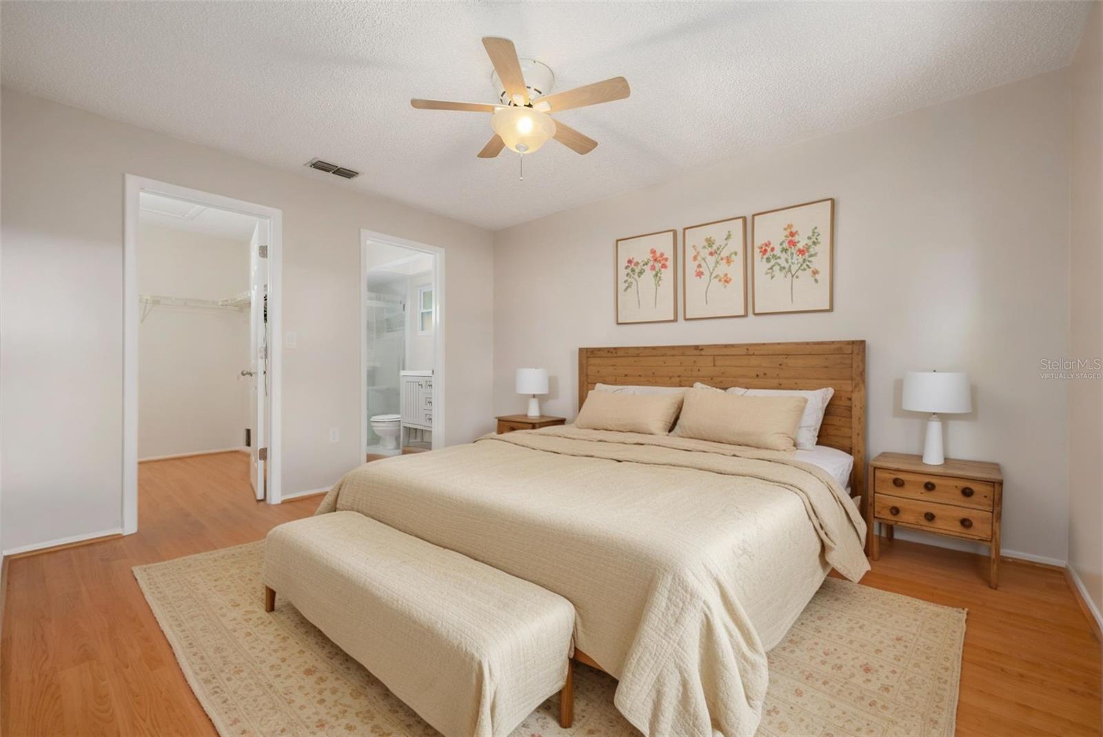 Primary bedroom - virtually staged