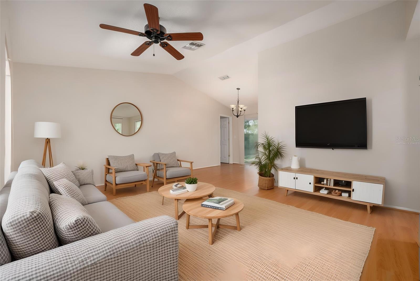 Living room - virtually staged
