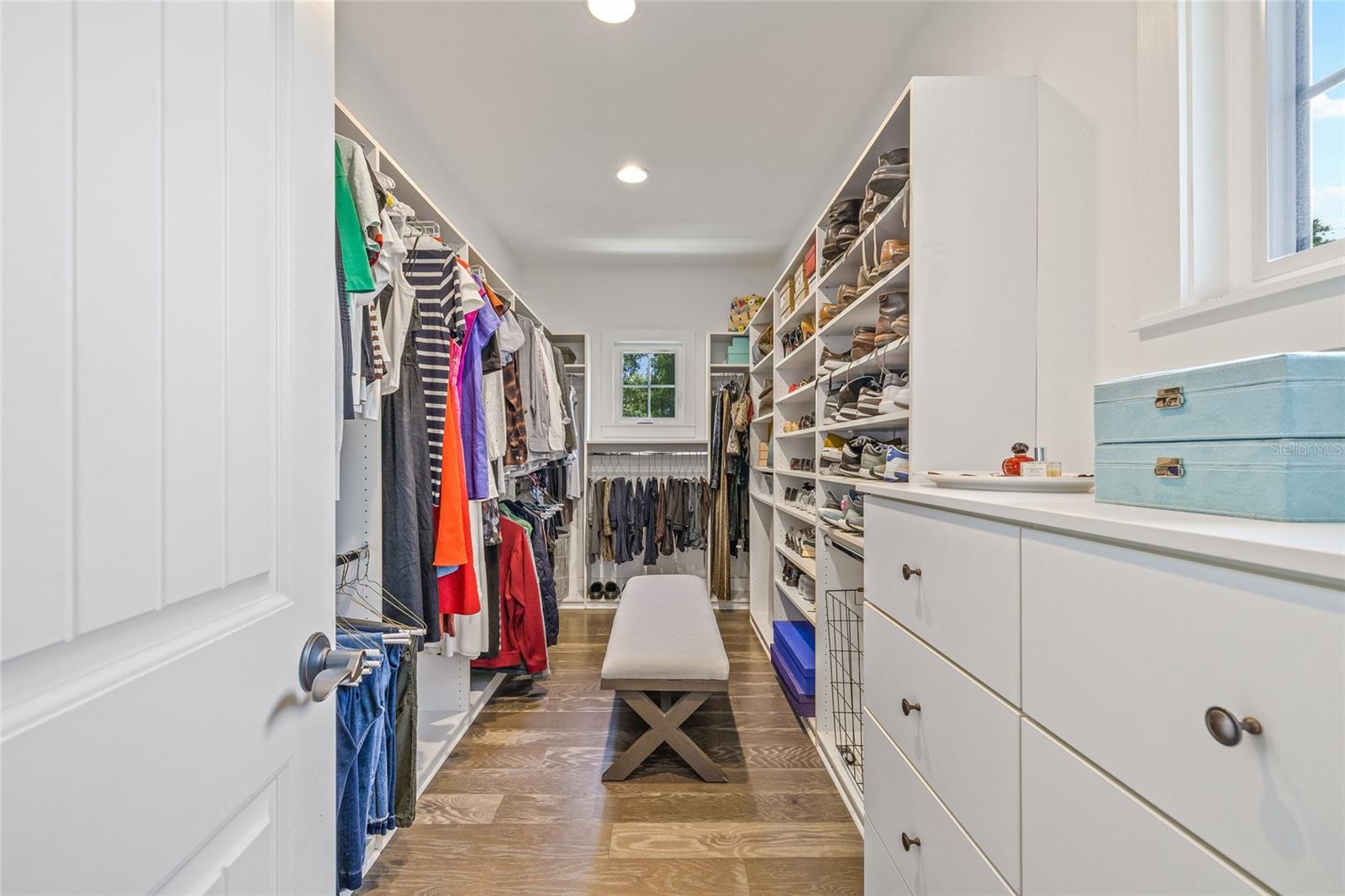 Enormous walk in closet in the primary bedroom plus an additional standard-size closet.