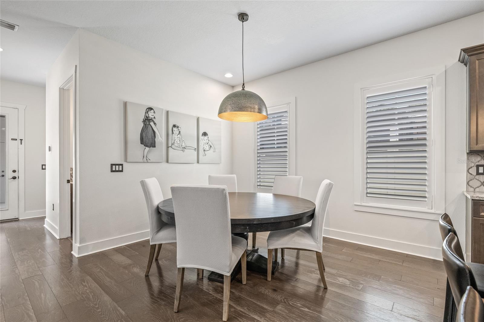 Plenty of space for a large table in the dinette.