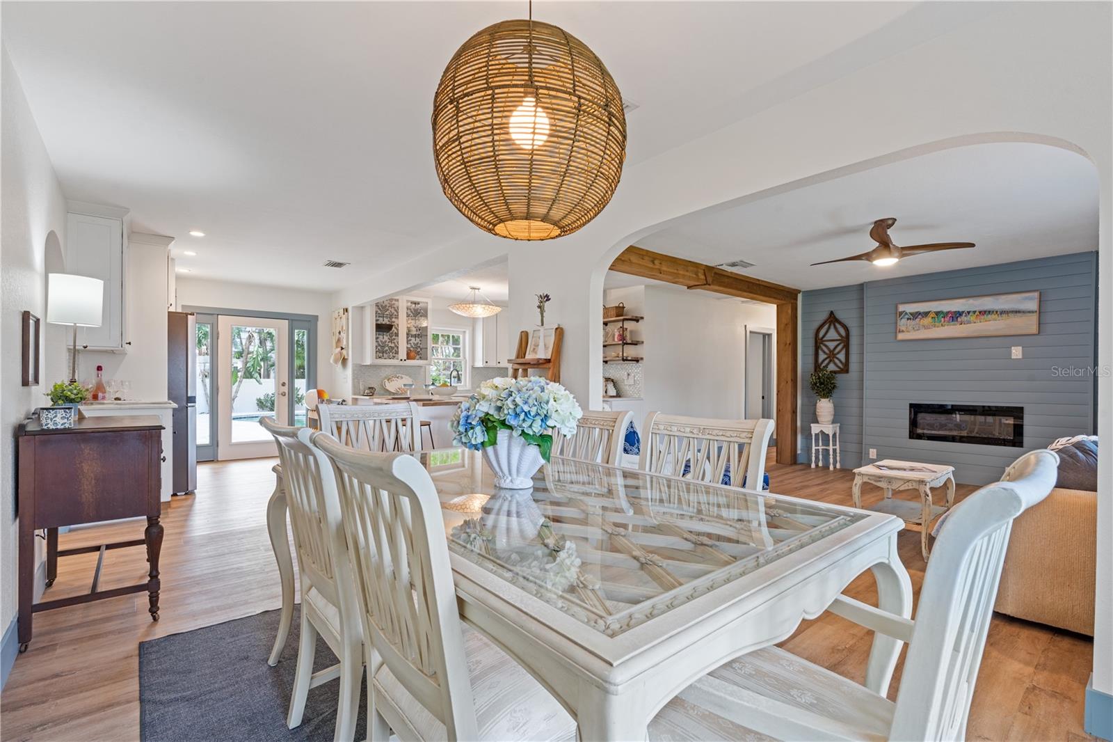 Formal Dining Room with view of Living Room and Kitchen areas