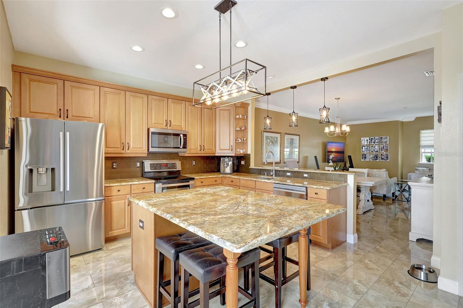 Kitchen with View out to Back Patio