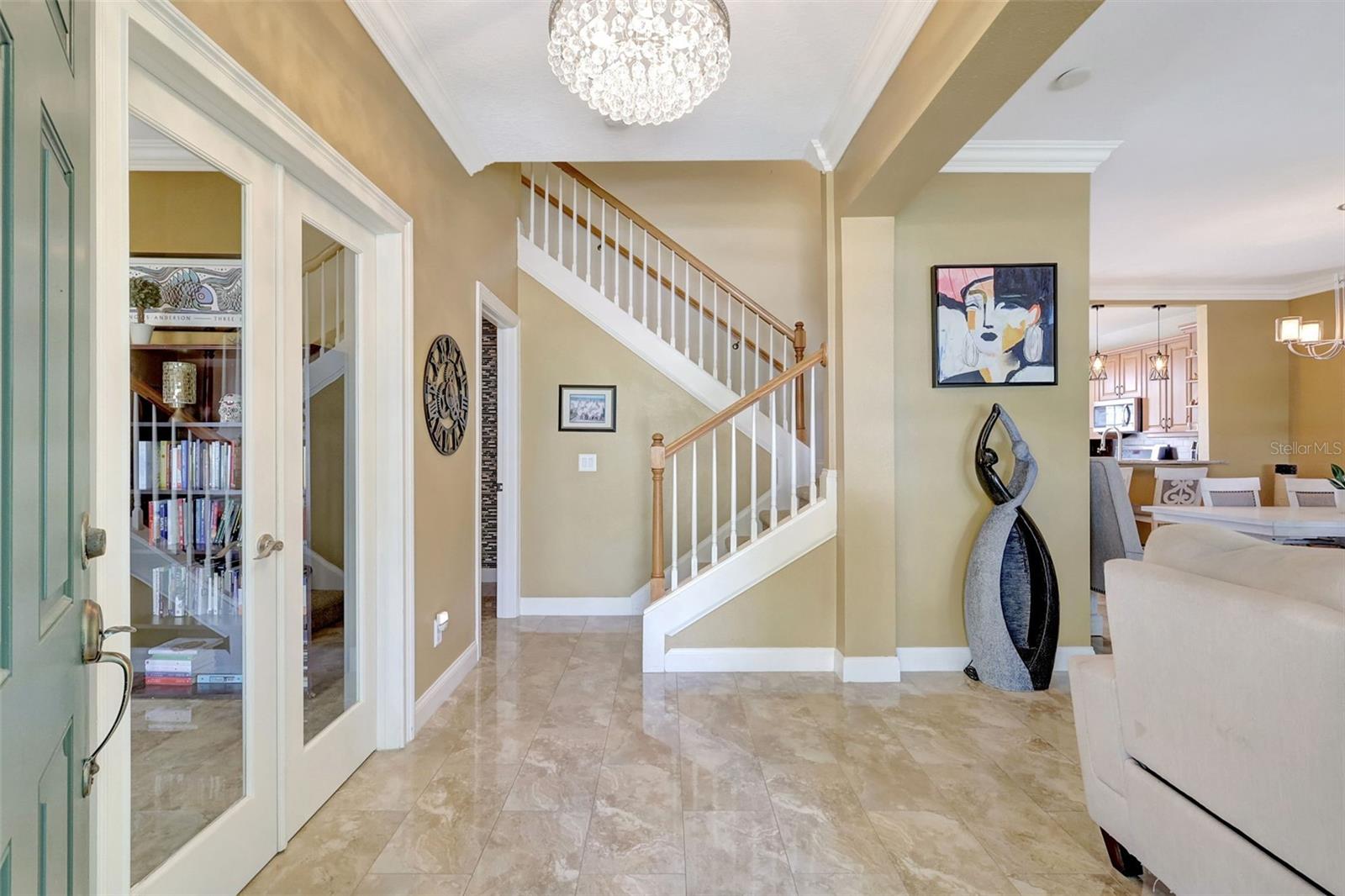 Large Foyer Entryway with Den/Office to the left