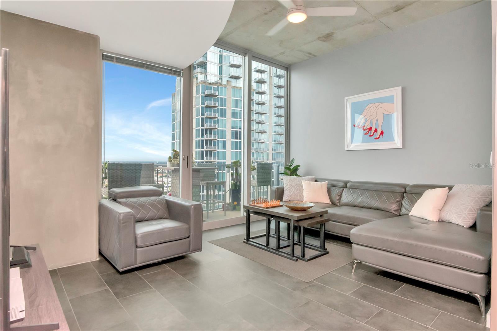 Living Room and Ceiling to Floor Windows