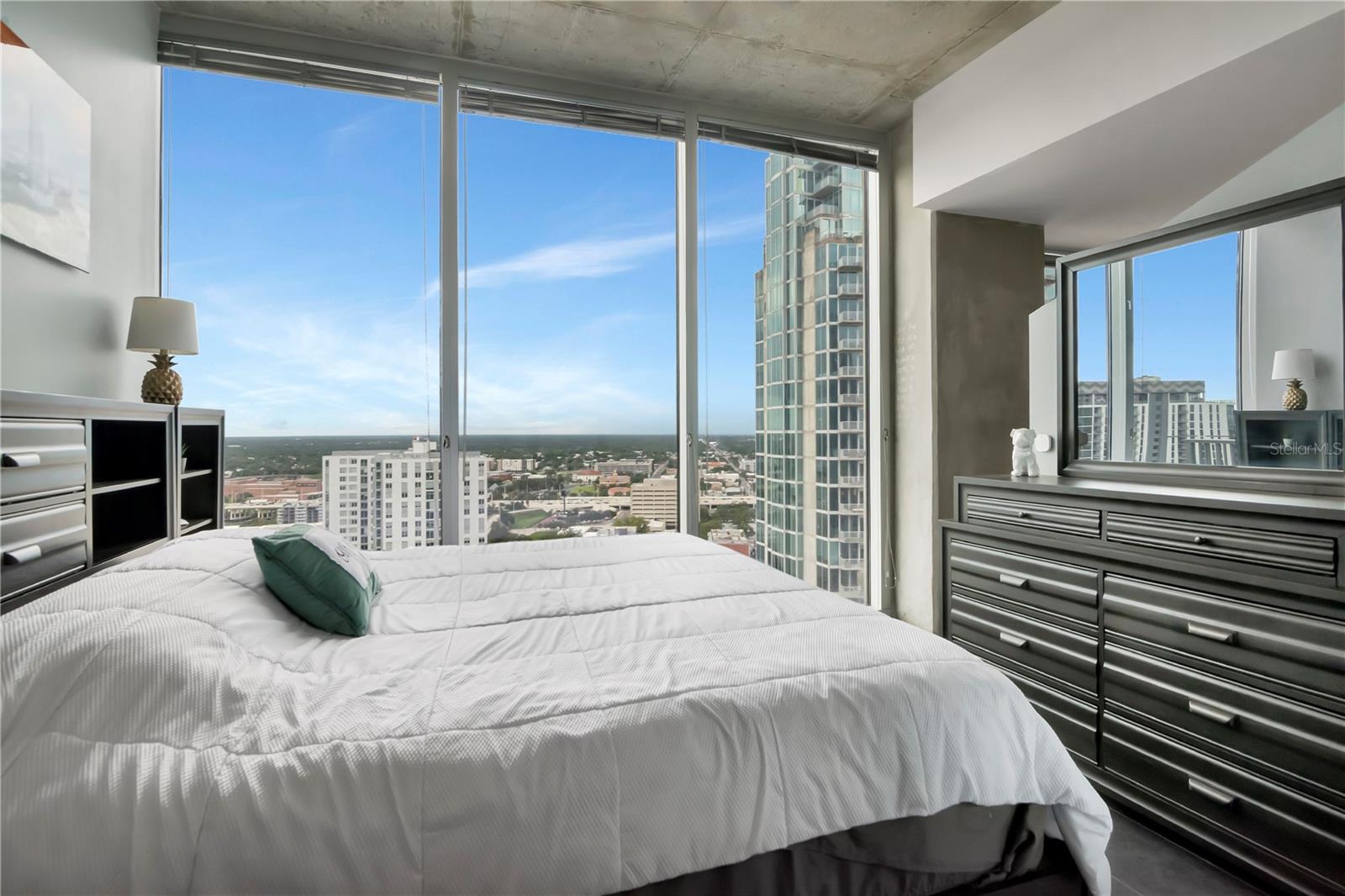 Primary Suite and View of City
