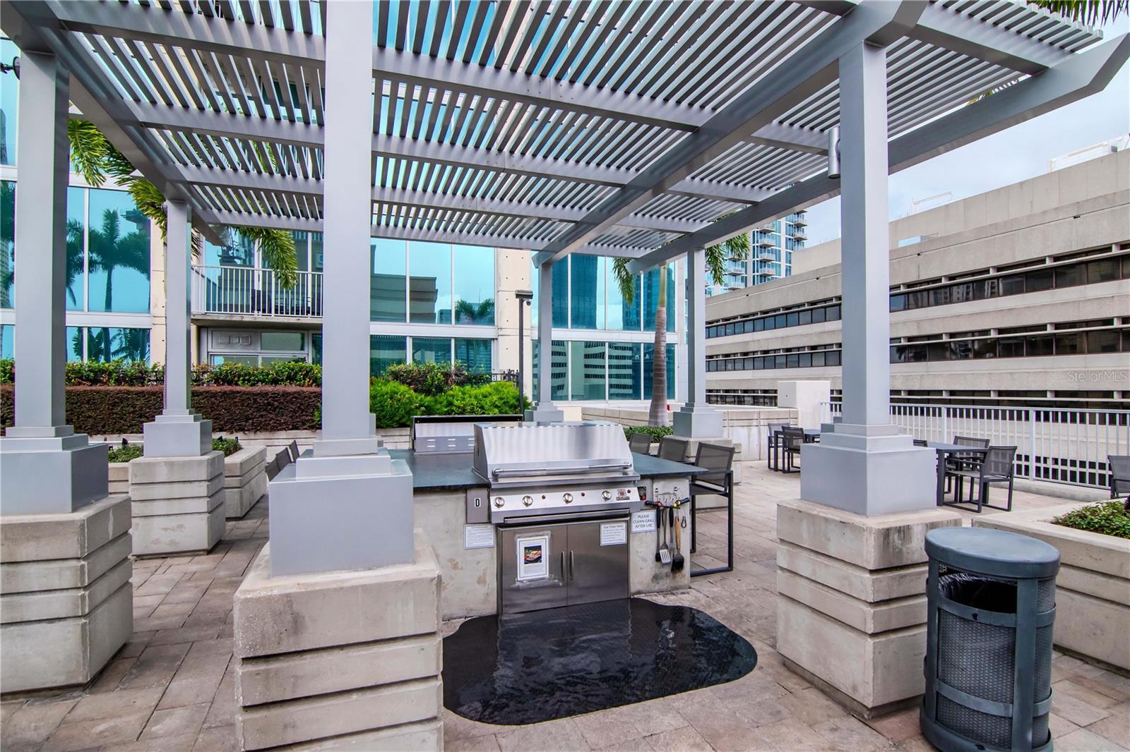 Pergola and Grilling Area at Pool Terrace