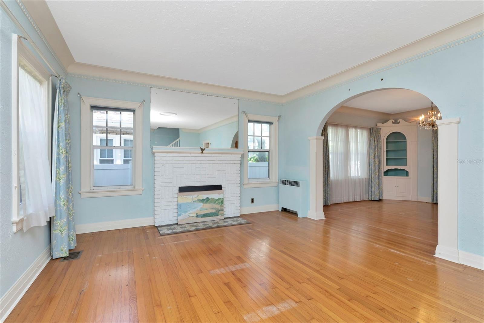 Living room looking into dining room