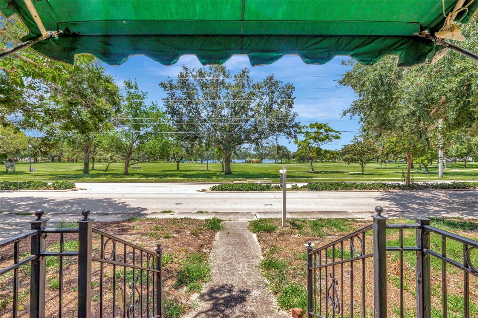 View of Lake from front door.