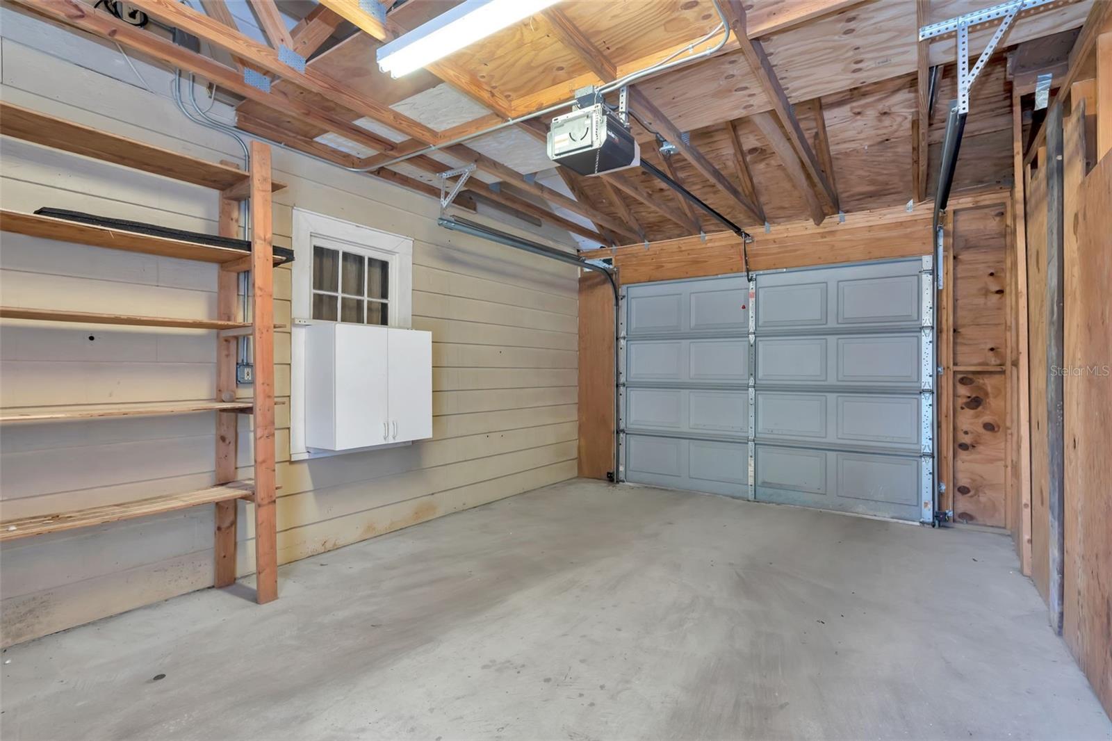 Inside garage
