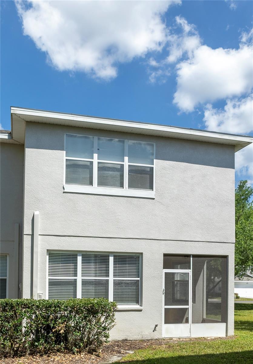 Rear view of townhouse