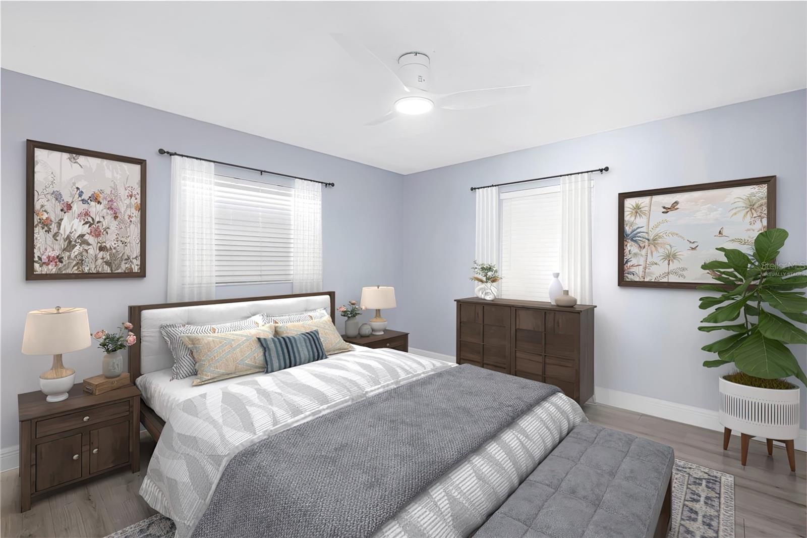 Primary Bedroom - This photo is virtually staged