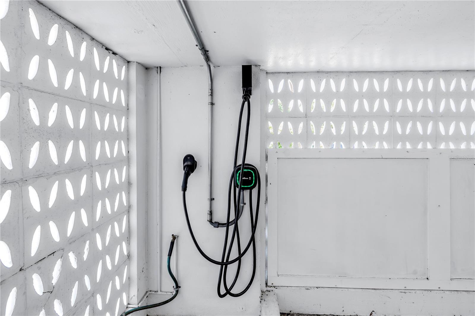 Electric vehicle parking space.