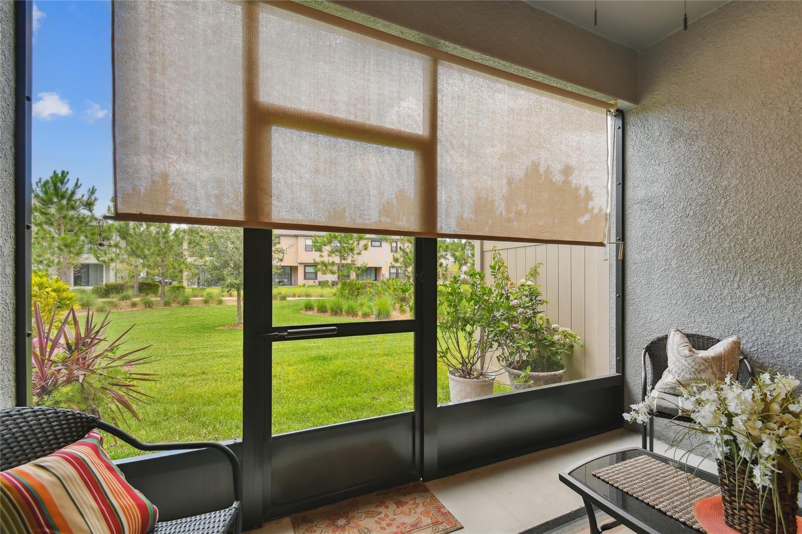 LANAI WITH CUSTOM SHADE