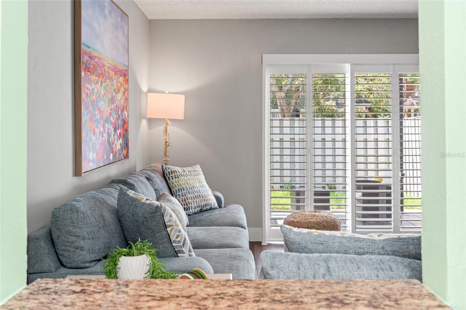 Plantation Shutters on Slider