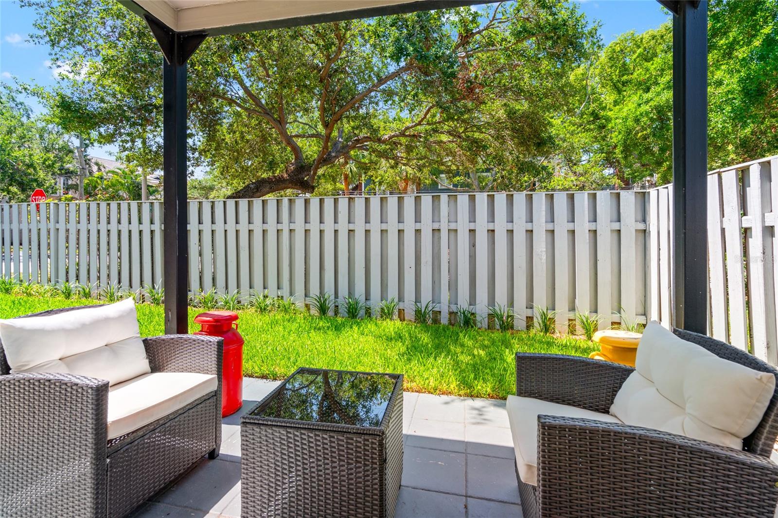 Covered Lanai and private back yard.