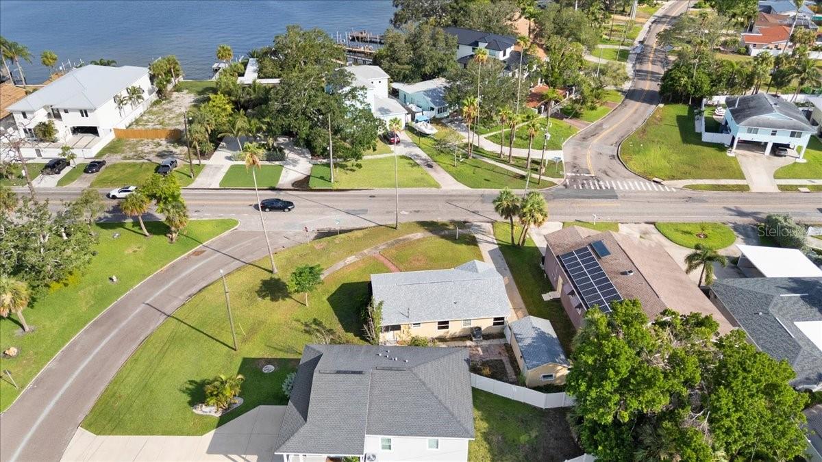 Aerial shot from Bayshore Blvd NE