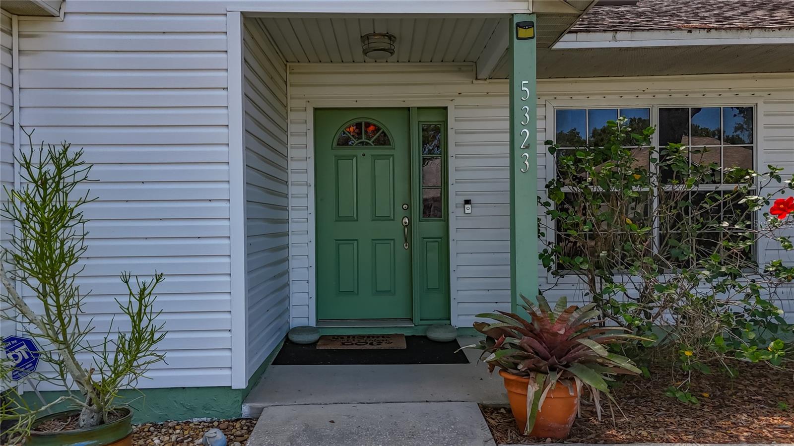 Welcome Home! Can you tell the bolts are in place for hurricane protection around the door & windows?