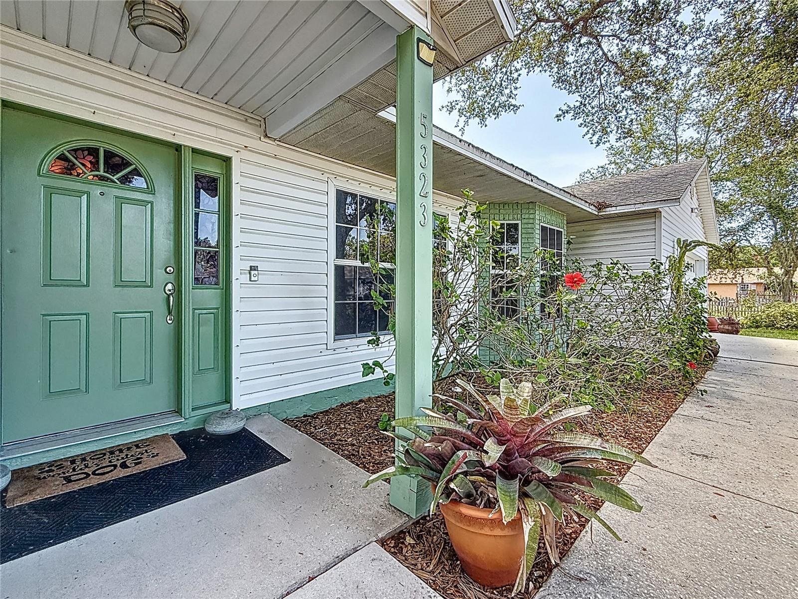 Lovely covered entry area.