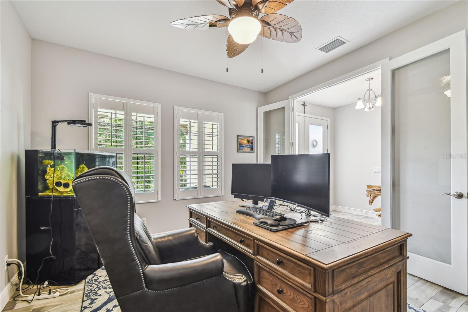 Office w/Plantation Shutters & French Doors (UPGRADE) 1st floor