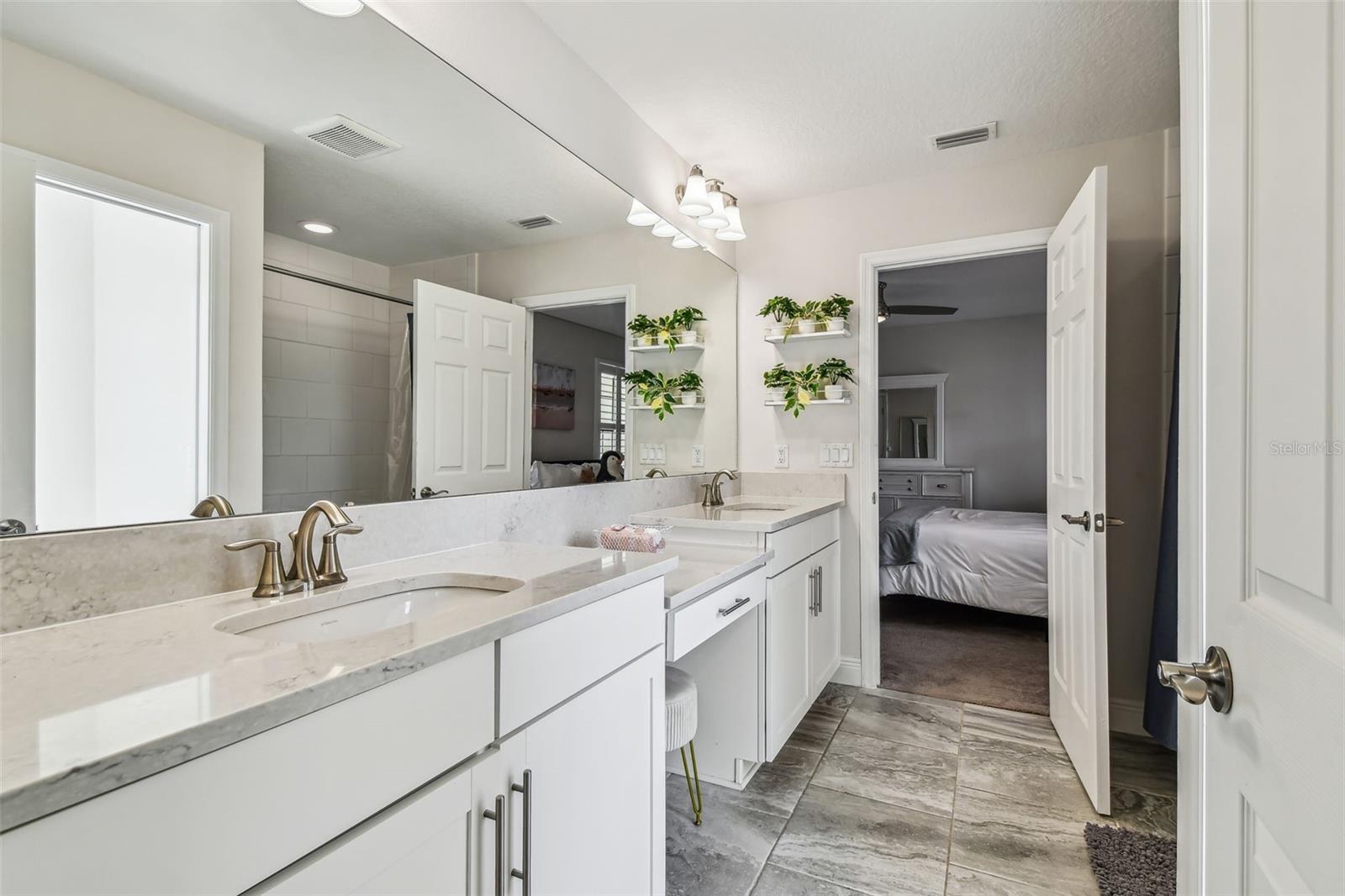 Jack & Jill Bathroom between Bedrooms 3 & 4, with Dual Vanity, Make-up Area, Tub/Shower Combo, Private Toilet Closet on 2nd floor