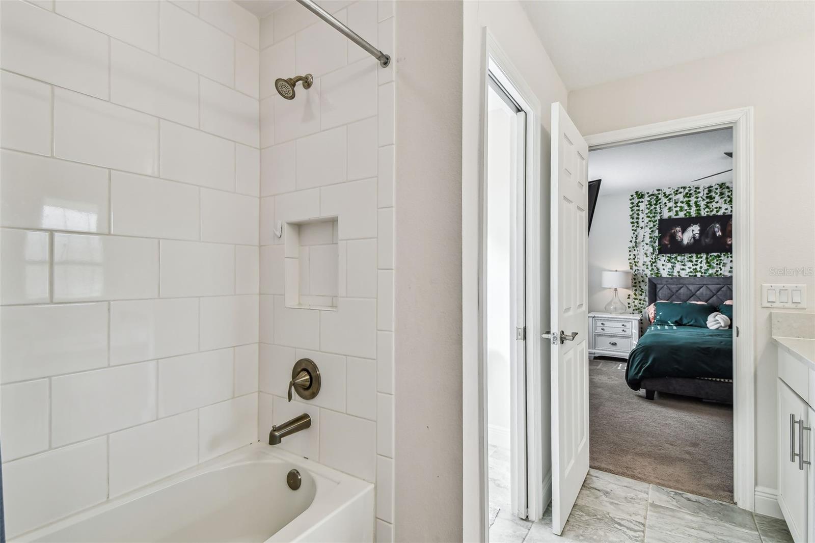Jack & Jill Bathroom between Bedrooms 3 & 4, with Dual Vanity, Make-up Area, Tub/Shower Combo, Private Toilet Closet on 2nd floor