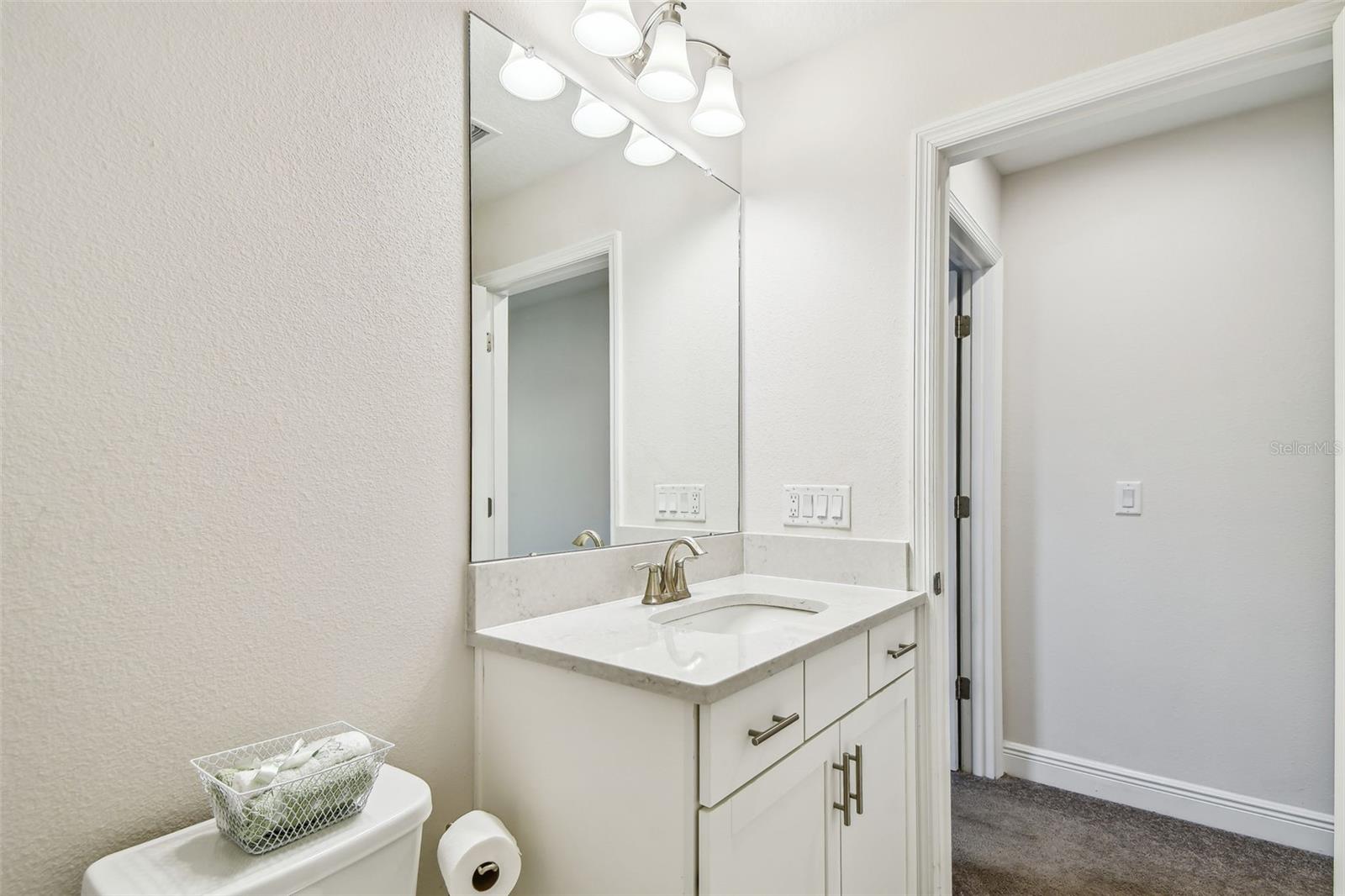 Bathroom 4 with oversized vanity & Tub/Shower Combo, in between Laundry Rm & Bedroom 5 on 2nd floor