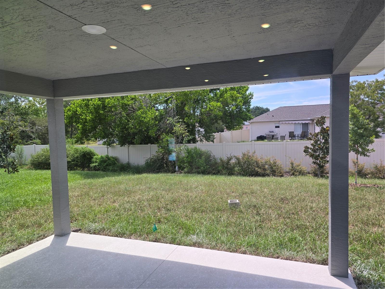 Covered Patio and Back Yard