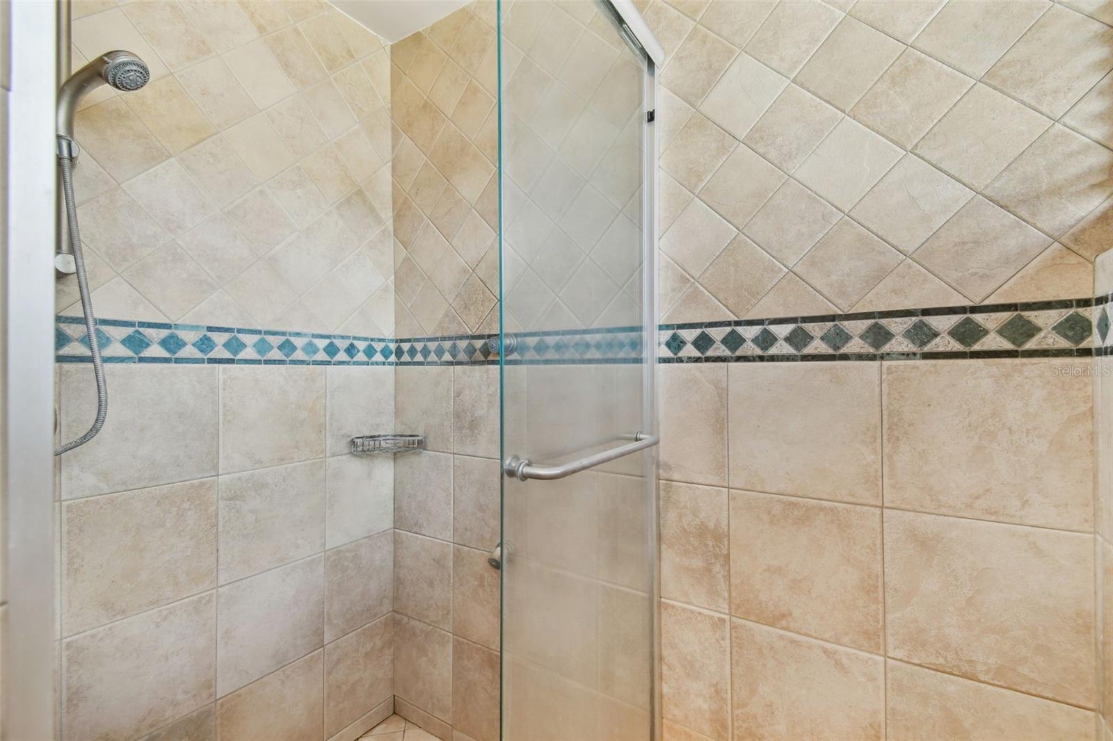 Walk- in shower plus heat lamp