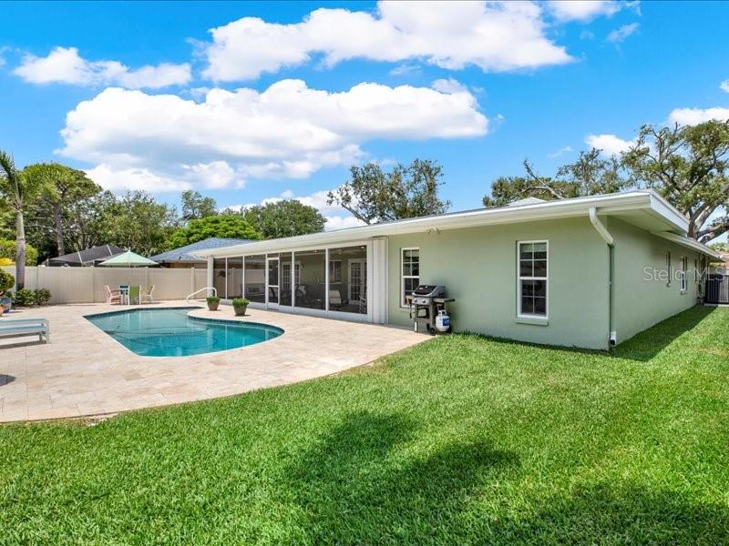 A pool and a yard.  A bonus